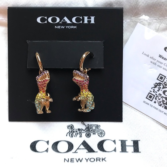 🥰 Coach Pavé Rexy Huggie Earrings - Picture 5 of 5